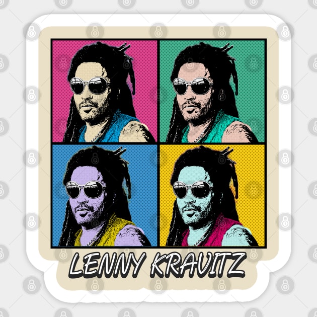 Lenny Kravitz 80s Pop Art Style Sticker by ArtGaul